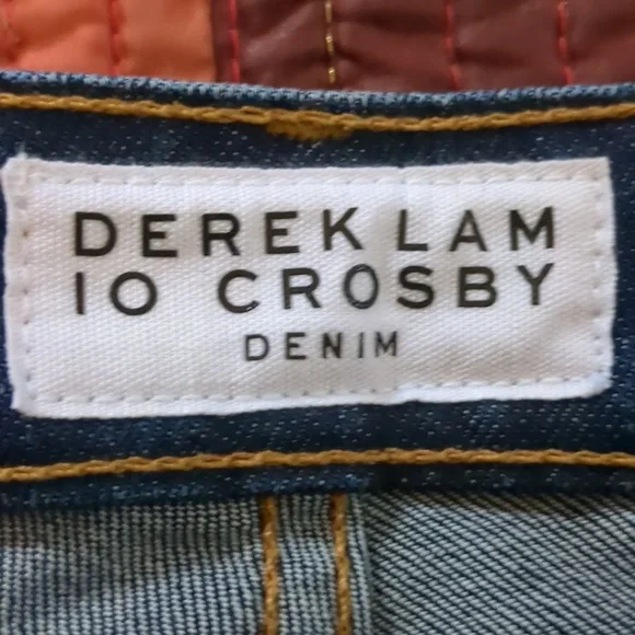 DEREK LAM*  Crosby 10 'Devi' mid rise authentic skinny jean medium wash 15" flat - Picture 6 of 11